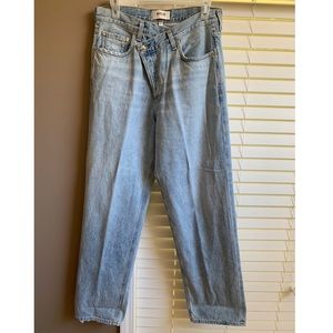 Agolde criss cross waist jeans